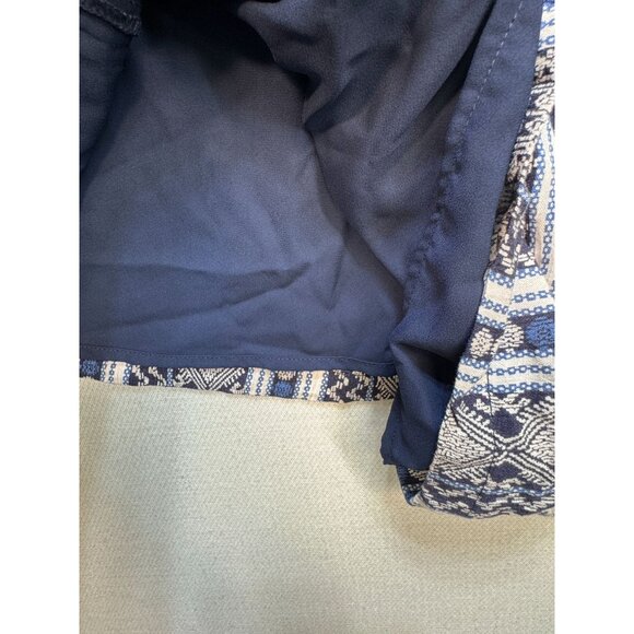 NWT Knox Rose Striped Mid-Rise Boho Shorts Women XXL Blue White Striped Smocked - Picture 9 of 12